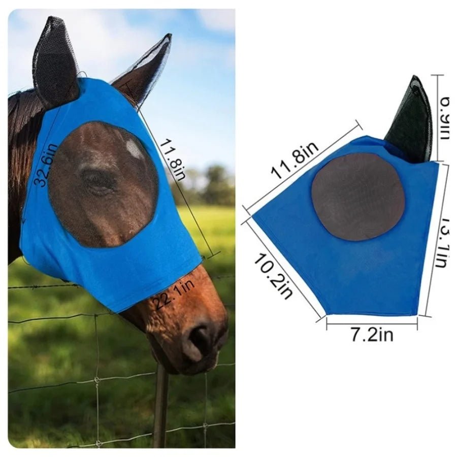 Horse mosquito repellent face mask