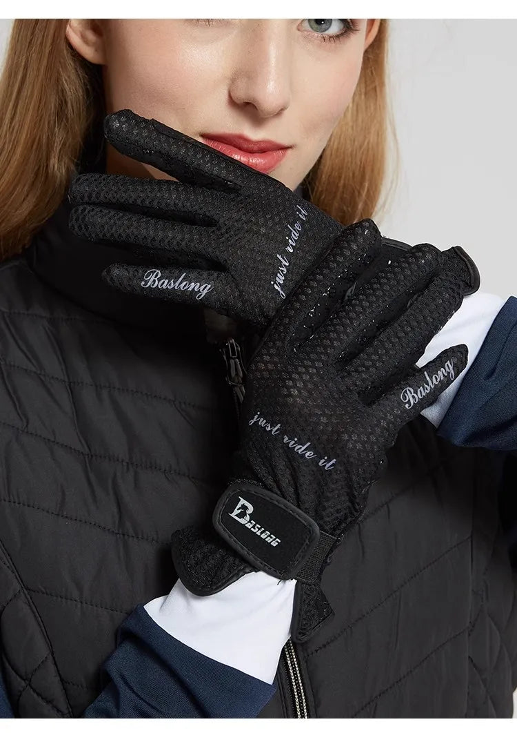Unisex  Equestrian Gloves / Men's and Women's Riding  Hand-Centered Silicone Non-Slip Breathable Gloves . Ghoddosh