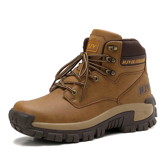 Top Leather Men's  Breathable  Boots , Outdoor Men Non-slip  Ankle Boots - Ghoddosh