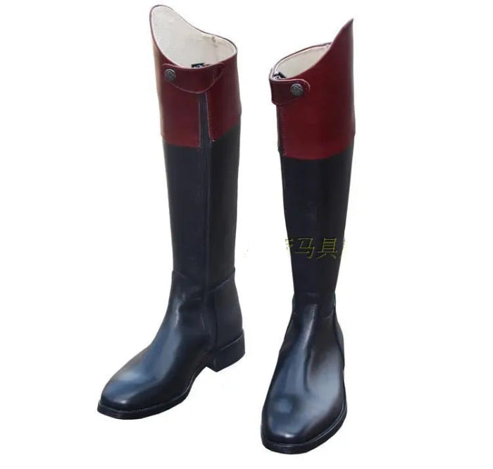 Aoud Full-Leather Equestrian Boots – Unisex Dressage Zip-Up Riding Boots