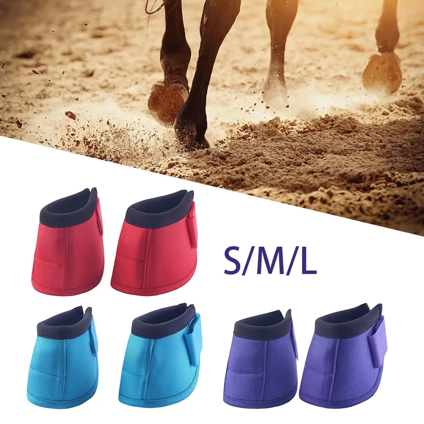 Equestrian Horse Bell Boots Lightweight Protective Shock Absorbing - Ghoddosh