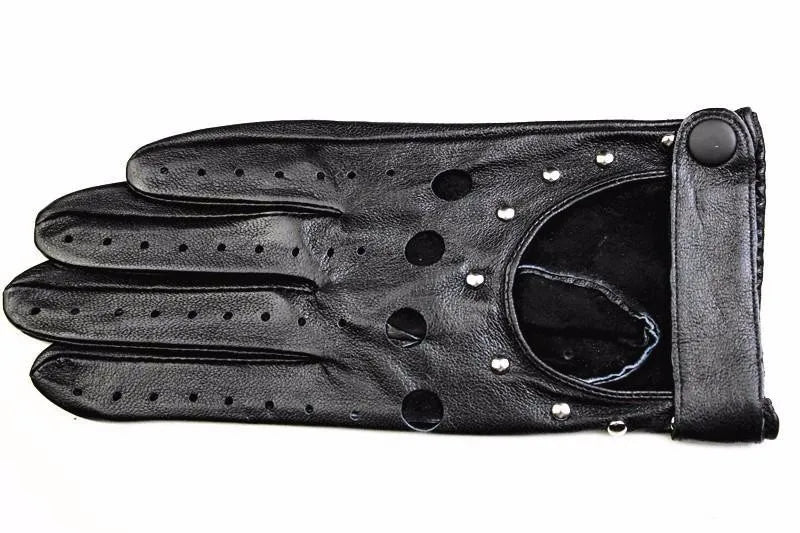 Equestrian Summer  Women's  Leather Gloves / Unlined Fashion Hollow Out Style . Ghoddosh