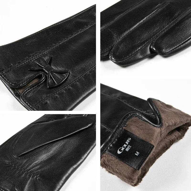 Genuine Leather  Premium Gloves for Women . Ghoddosh