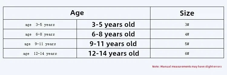 Germany Children's  Riding   Breathable , Anti-slip Gloves  size chart . Ghoddosh