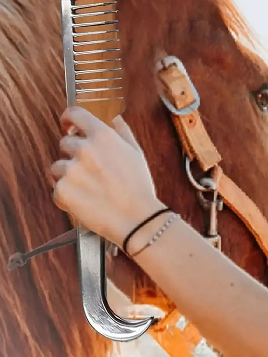 1pc Aluminum Alloy Horse Comb - Lightweight, Durable, Tangle-Free, Gentle on Horse Mane & Legs - Ghoddosh