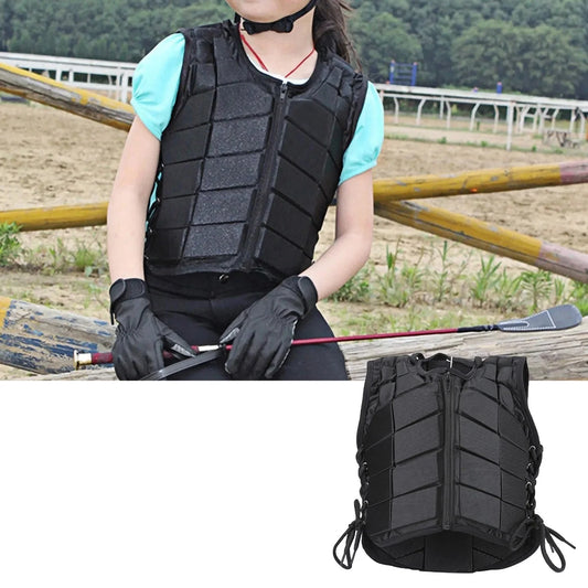 "All-Ages Equestrian Protective Vest - High-Impact Horse Riding Safety Gear"
