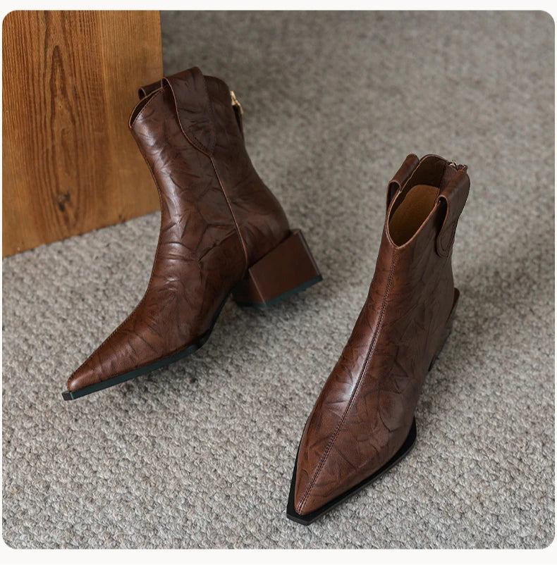 2025 Pointed Toe Women Western Cowgirl Boots - Ghoddosh