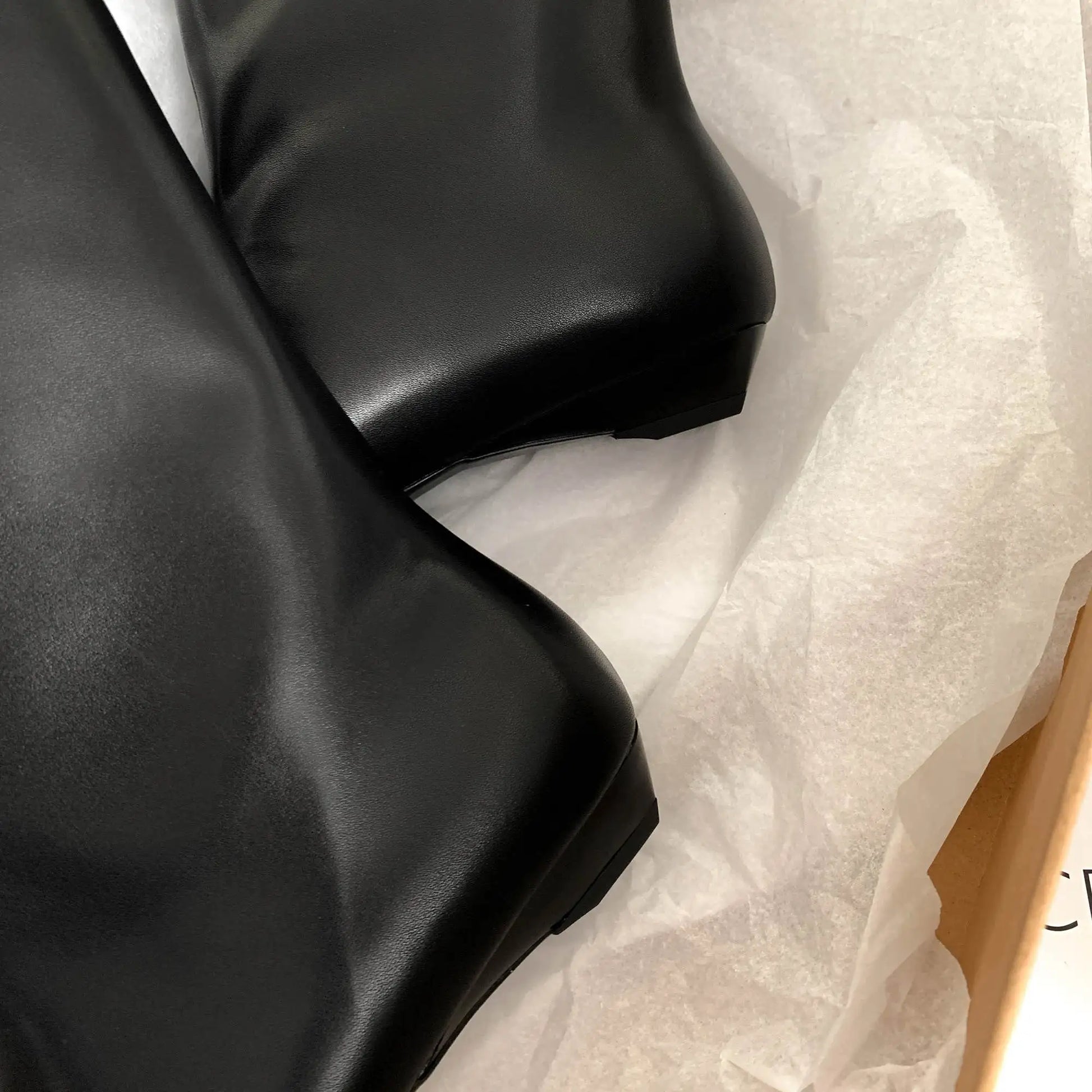 Suede Square Toe Low‑Heel  |  Casual & Modern Ankle Boots - Ghoddosh