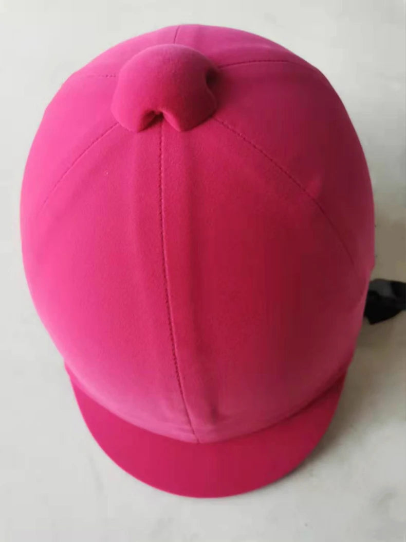 Children’s Velvet Equestrian Helmet – Adjustable ABS Safety Cap for Horse Riding (50–59cm)