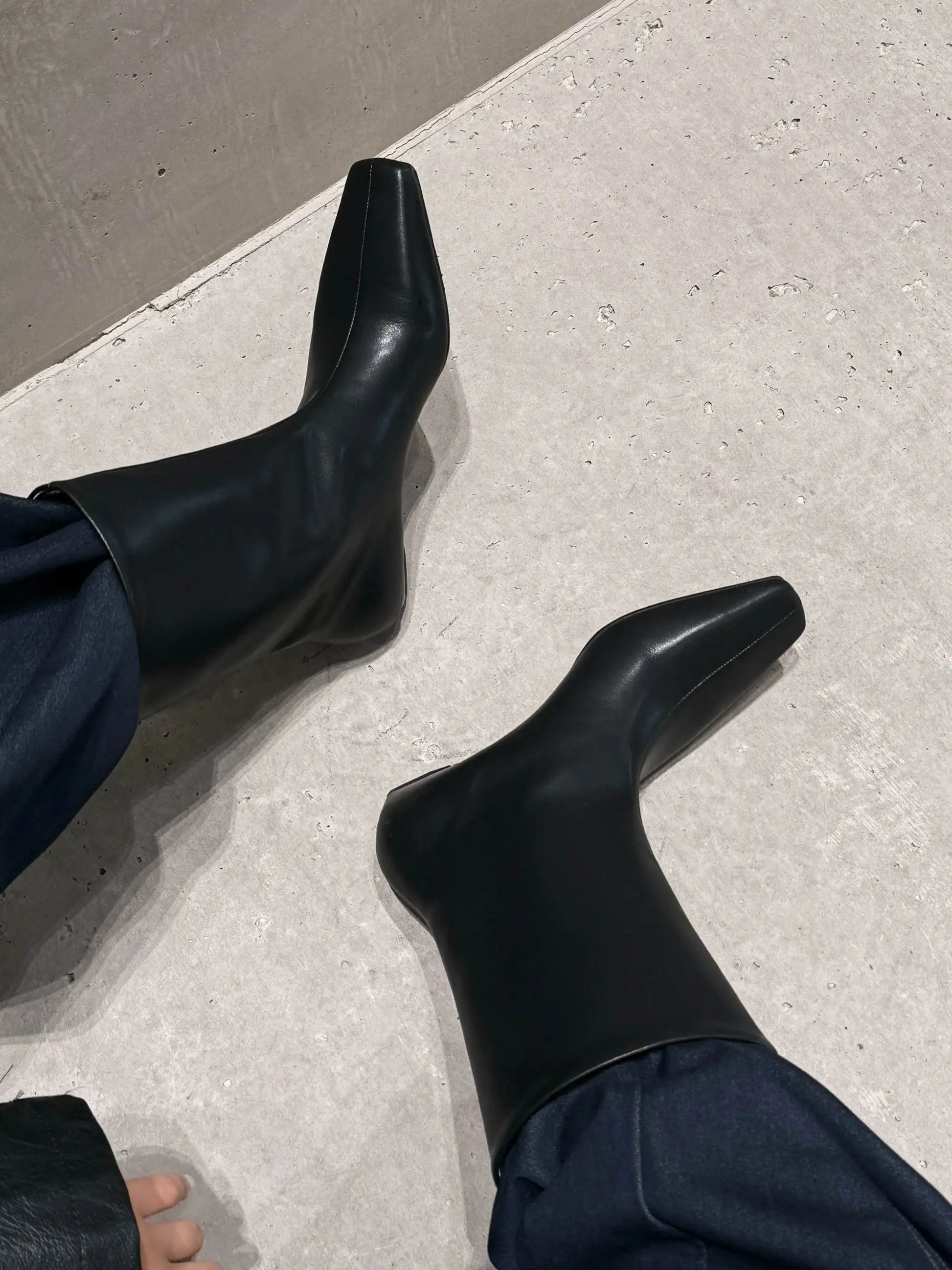 Suede Square Toe Low‑Heel  |  Casual & Modern Ankle Boots - Ghoddosh