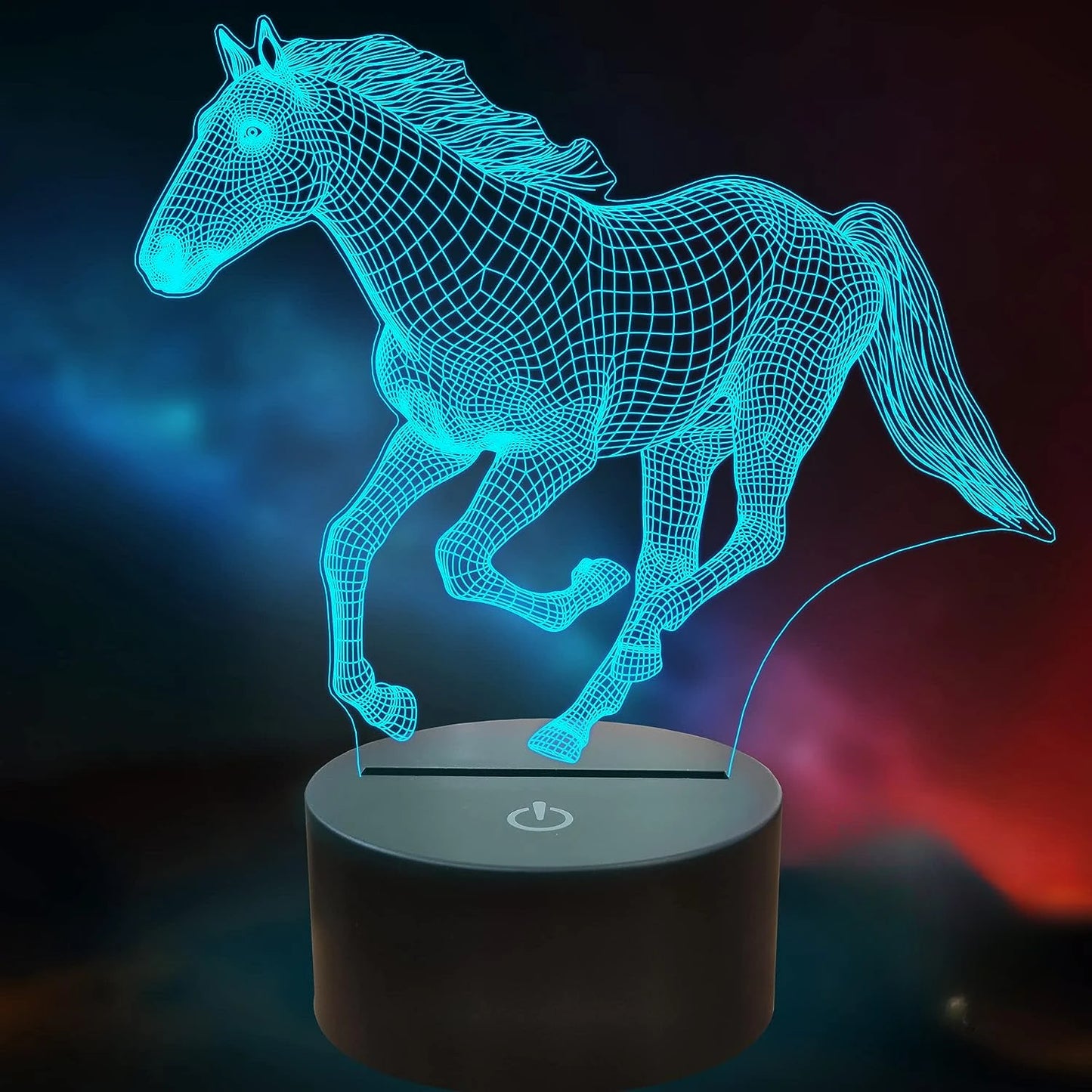 3D Night Light Horse LED Lamp