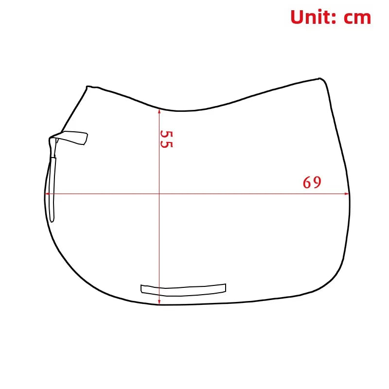 Pure Cotton Breathable Saddle Pad - Anti-Slip Shock Absorbent Riding Pad - Ghoddosh