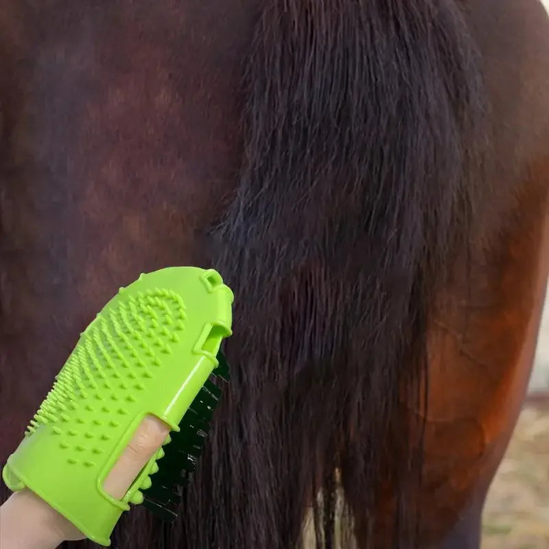 Horse scrub Brushes / Double-Sided Animal Grooming Mitt