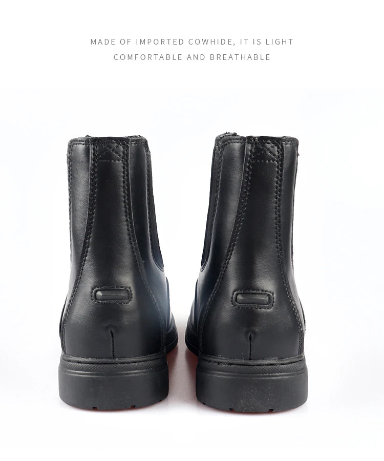 Equestrian Half Boots Riding Shoes / Cowhide Thick Wear-resistant Riding Boots