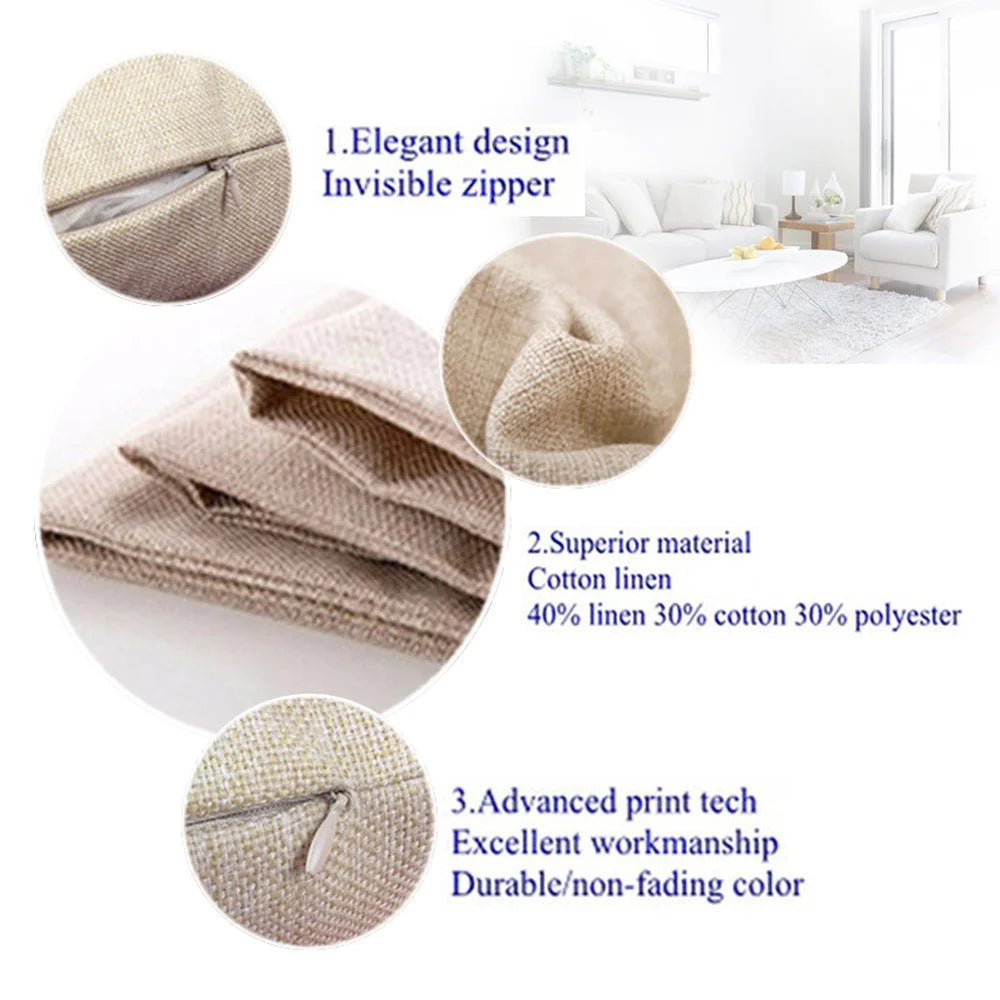 Horse Customized Cushion Cover  45x45cm Linen Pillow Case - Ghoddosh