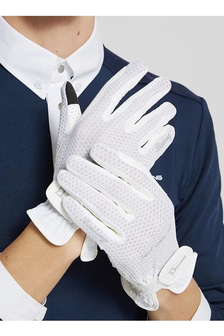 Unisex  Equestrian Gloves / Men's and Women's Riding  Hand-Centered Silicone Non-Slip Breathable Gloves . Ghoddosh
