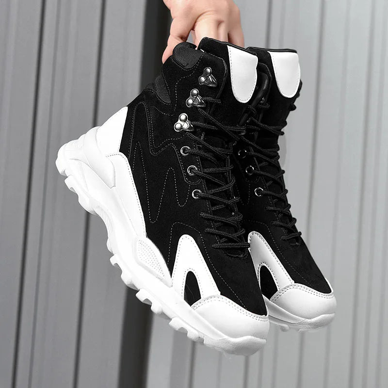 Fashionable and  Comfortable Men's Casual Shoes, High Top , Anti Slip Shoes Short Boots - Ghoddosh