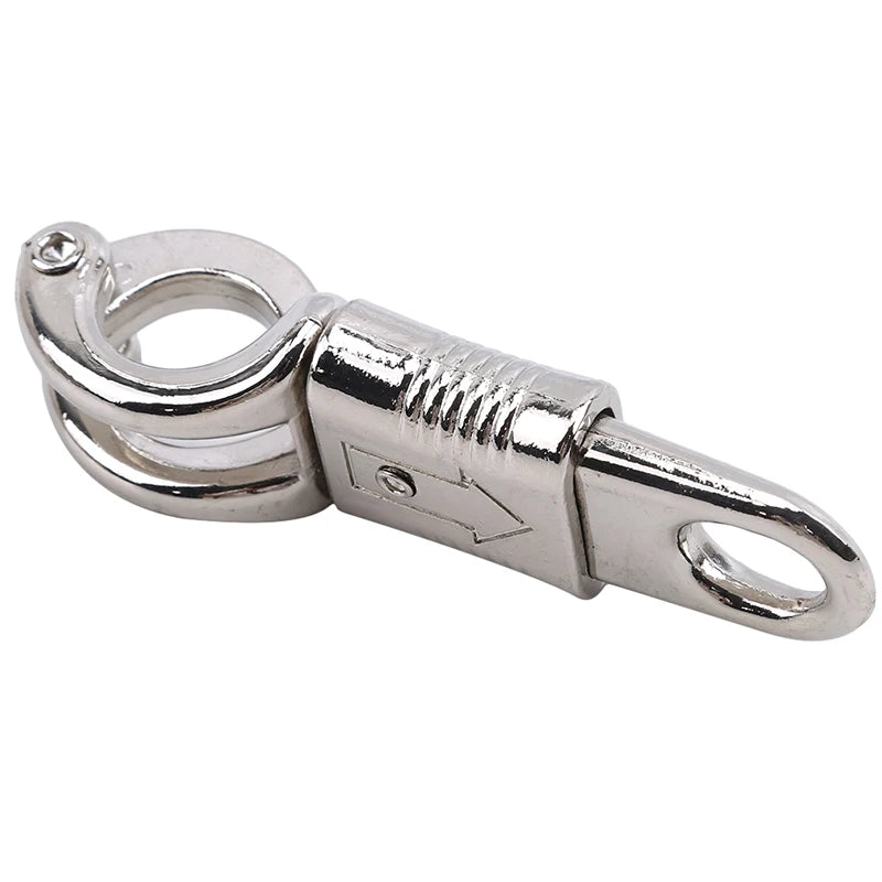 10cm Zinc Alloy Quick-Release Panic Snap Hook – Safety Buckle for Horse Ties & Leads