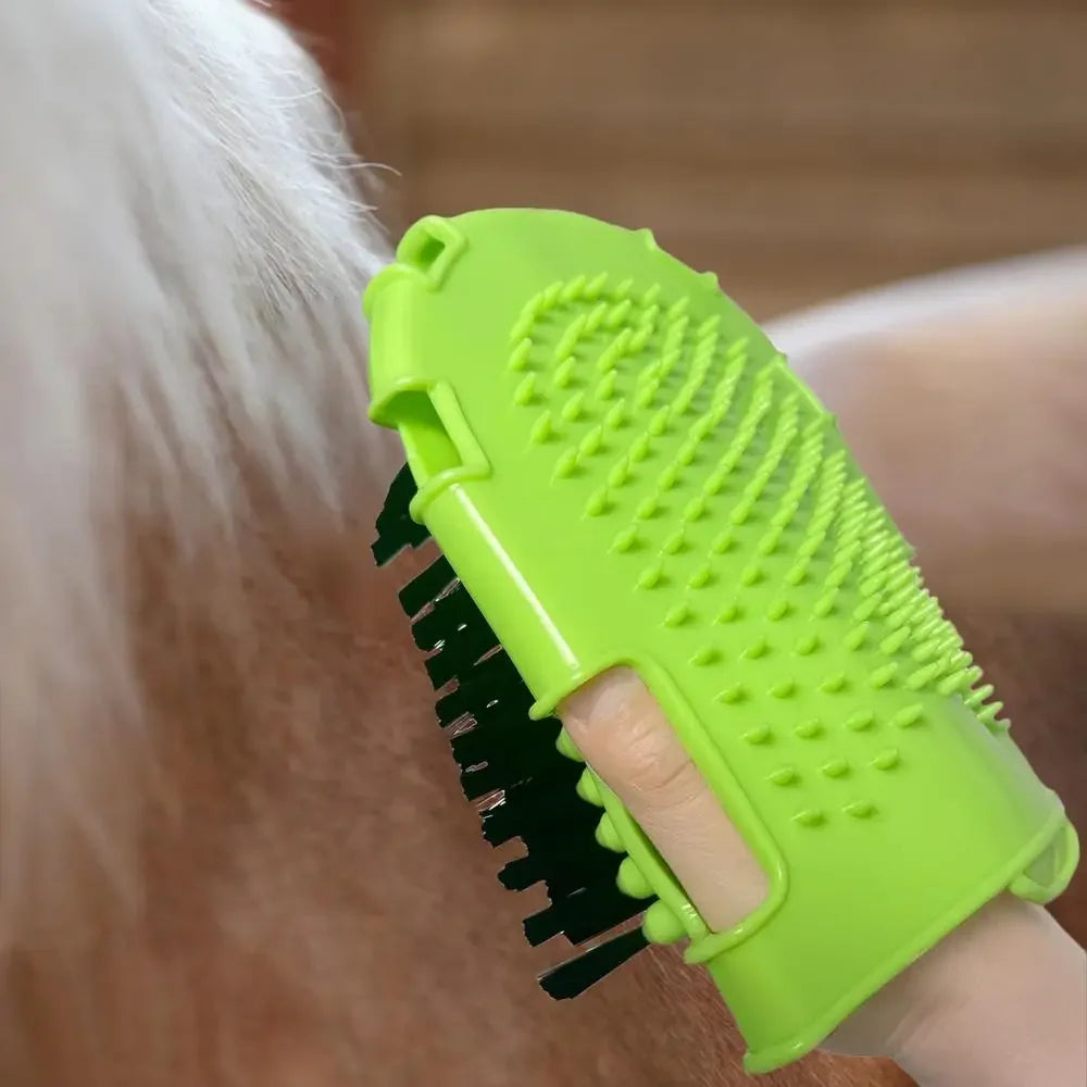 Horse scrub Brushes / Double-Sided Animal Grooming Mitt