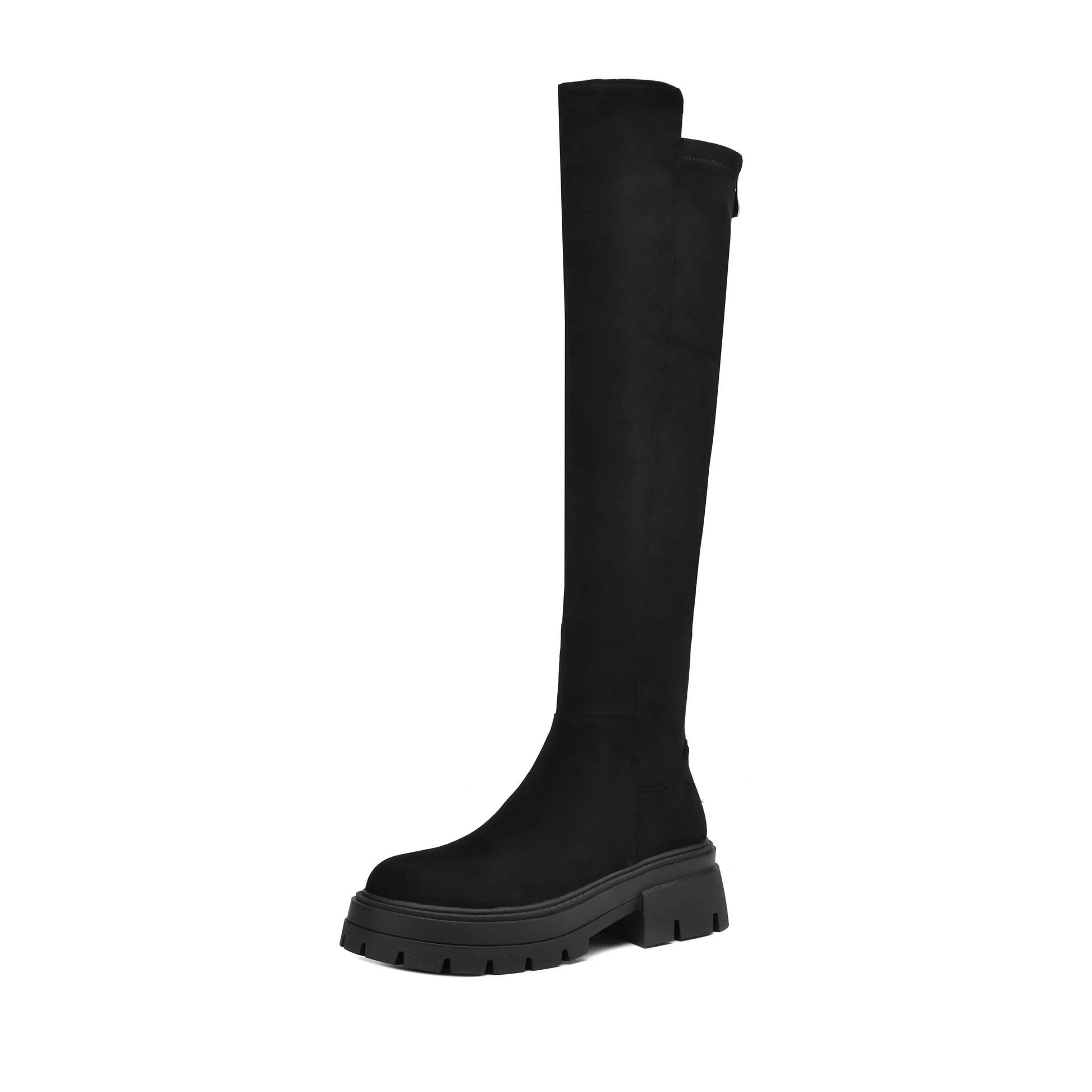 Slip On Elegant Modern Superstars  Over-the-knee Stretch Long Boots - Ghoddosh