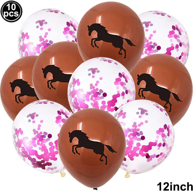 10pcs Horse Balloons / Party Décor