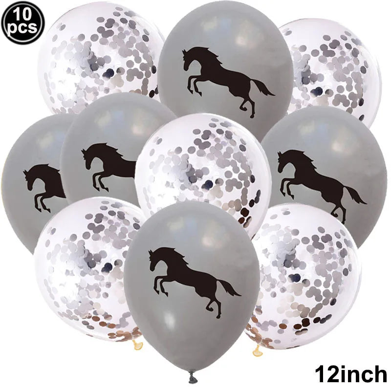10pcs Horse Balloons / Party Décor