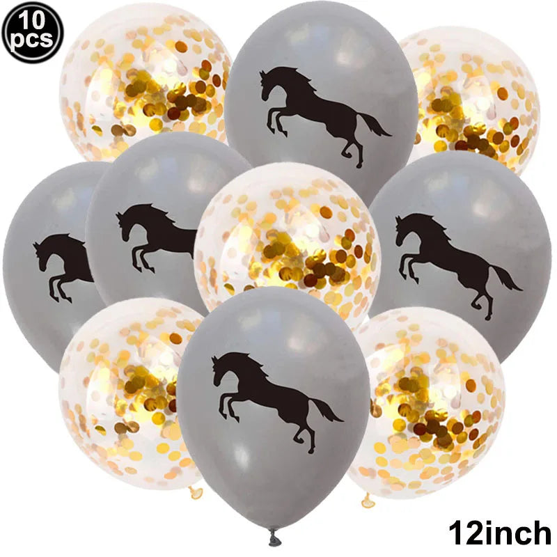 10pcs Horse Balloons / Party Décor