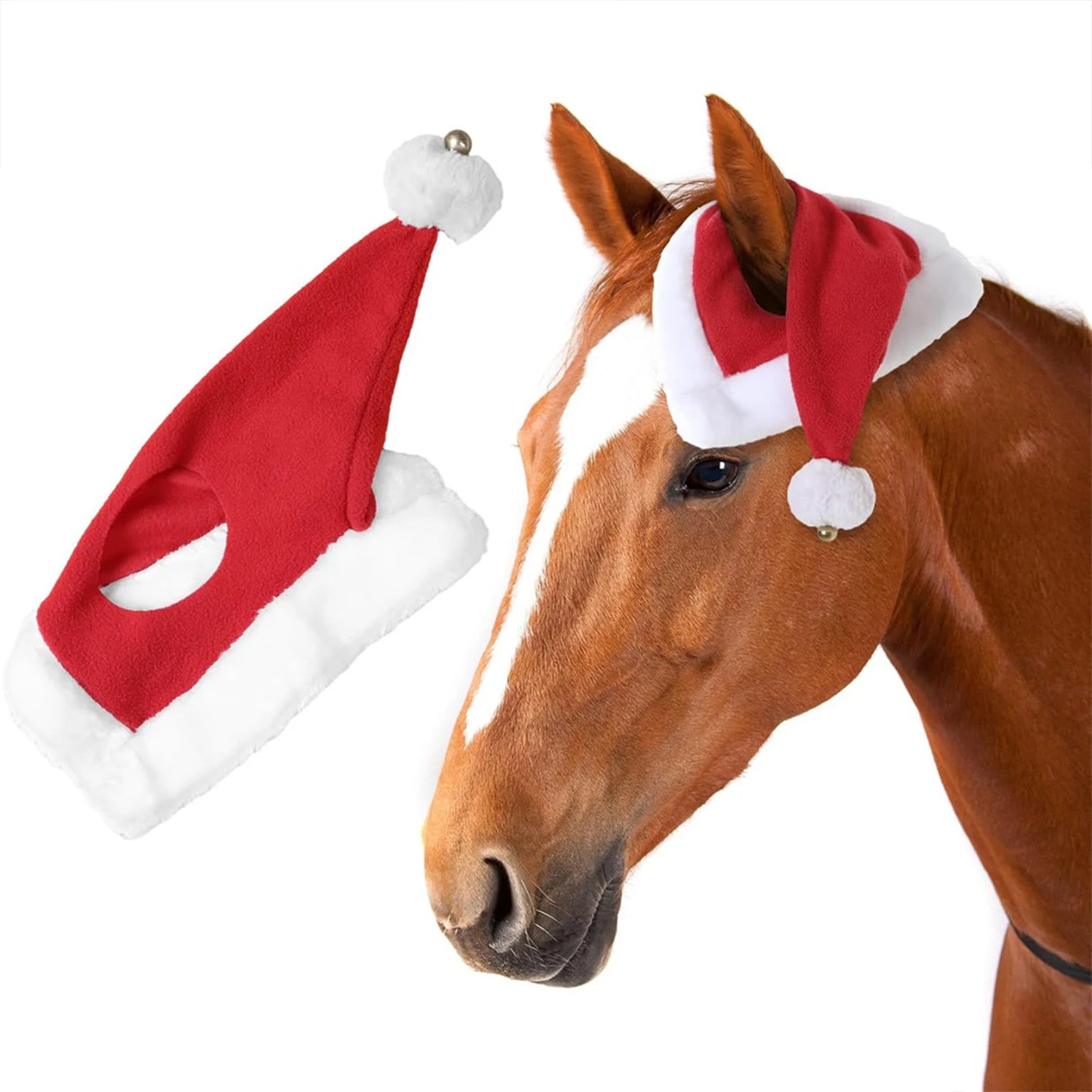 Horse Christmas Hat, Party Hat Holiday Cap Headpiece Headwear Horse Santa Hat Xmas Horse Hat for Cosplay, Christmas Party - ghoddosh.com