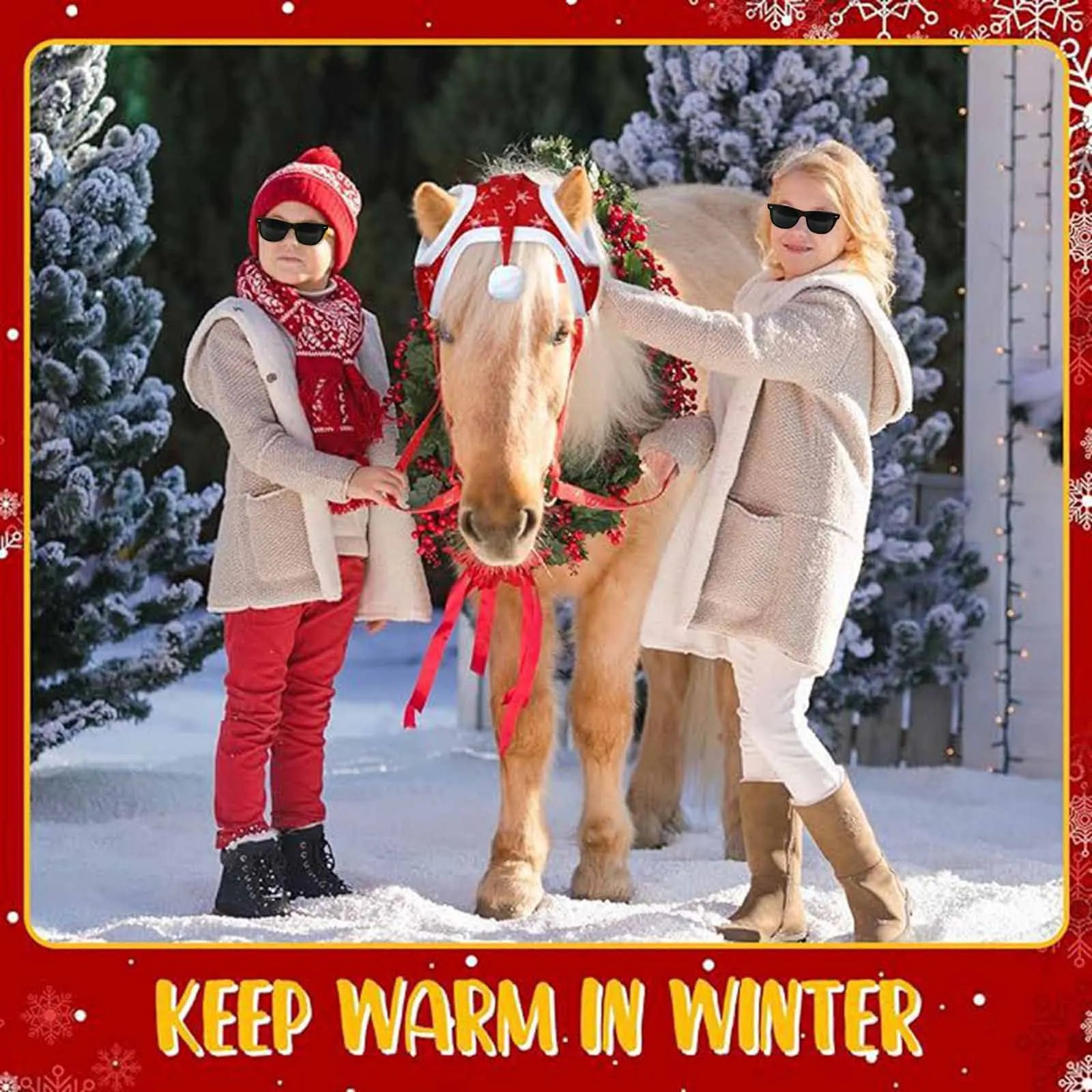 Horse Christmas Hat, Jingle Bell   Horse Xmas hat  - ghoddosh.com