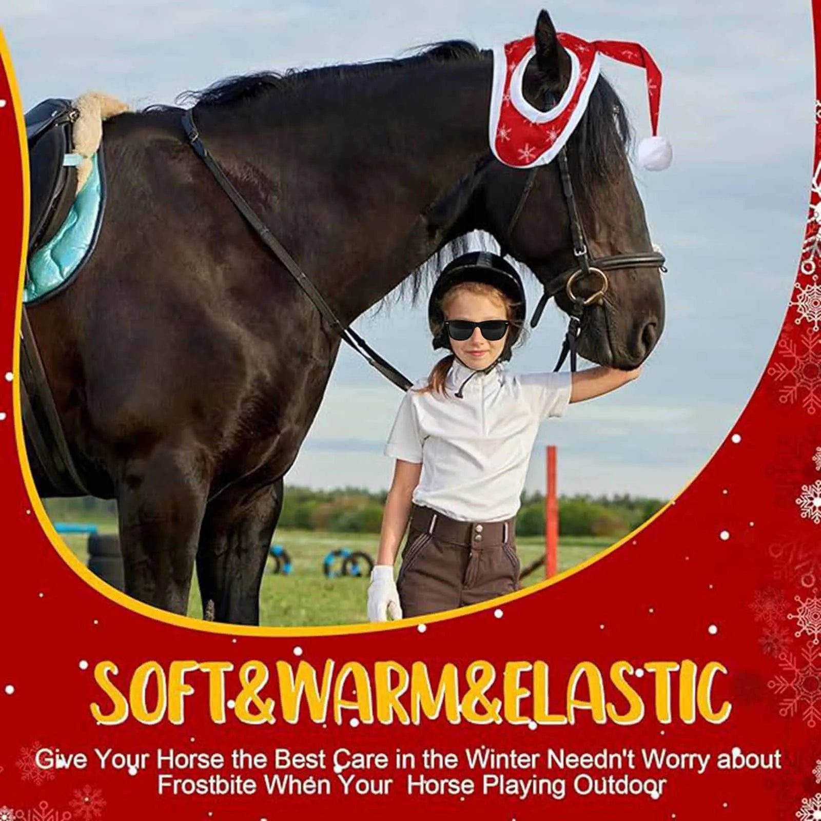 Horse Christmas Hat, Jingle Bell   Horse Xmas hat  - ghoddosh.com