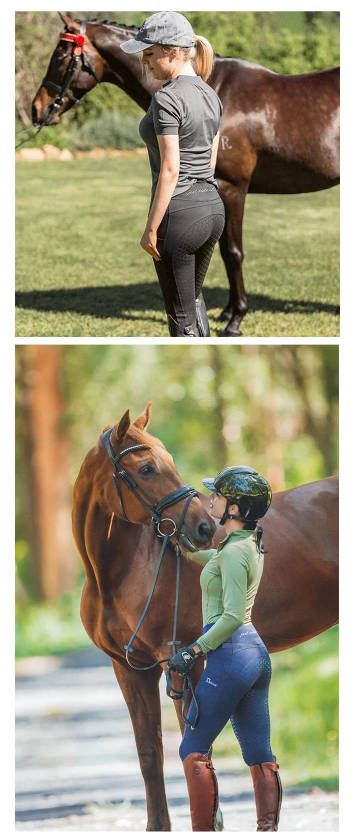 New Silicone Equestrian Breech  Women  High Bounce Riding Pants - Ghoddosh