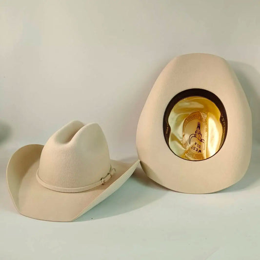 Unisex Vintage Wool Felt Western Cowboy Hat – Wide Brim Jazz Cap @ ghoddosh.com