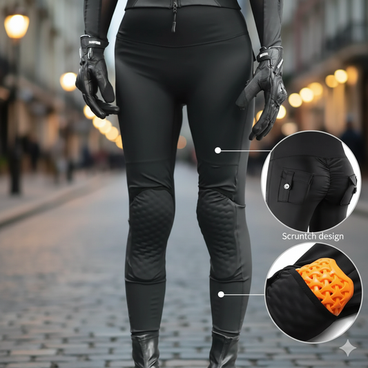 Breathable Women's Riding Protective Pants with soft knee pads , Slim  , Wear-resistant and Anti-drop .Ghoddosh