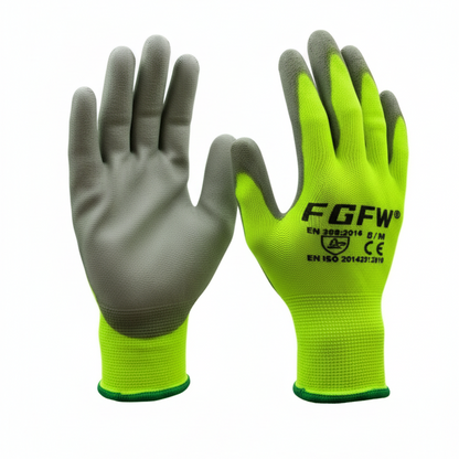 10 Pairs PU Coated  Gloves - Lightweight, Durable Safety  Certified Gloves, Ghoddosh