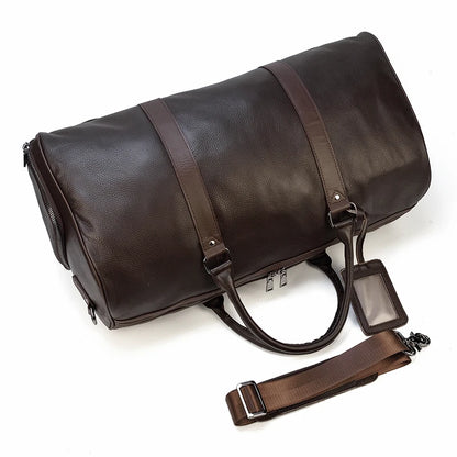 Luxury Genuine cow Leather Equipment Travel Bag - Ghoddosh 