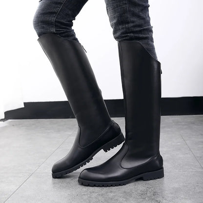 Men Horse Riding Boots  / Microfiber Leather Equestrian  Boots @ ghoddosh.com
