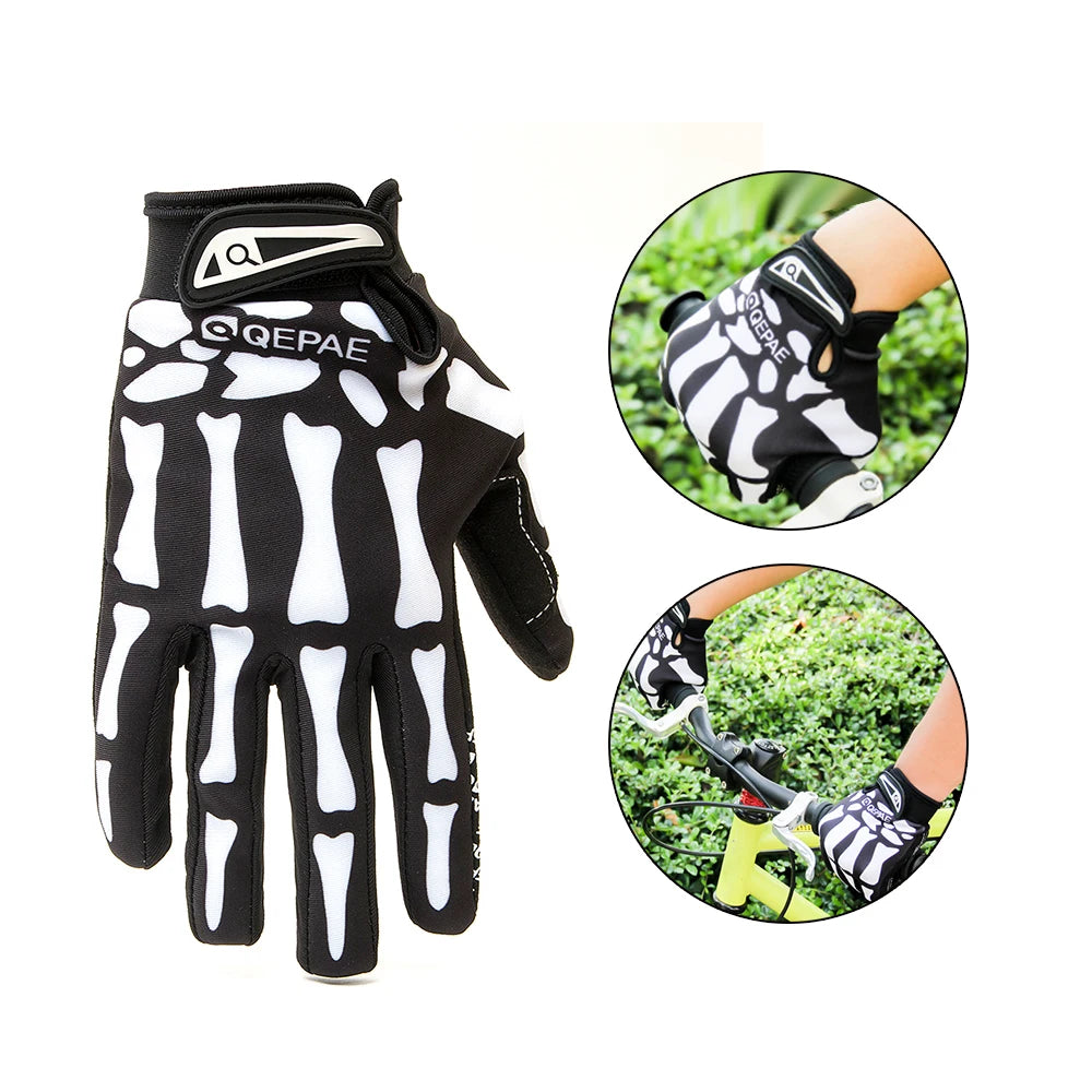 Skull Full Finger Knuckle Anti-slip Gloves . Ghoddosh