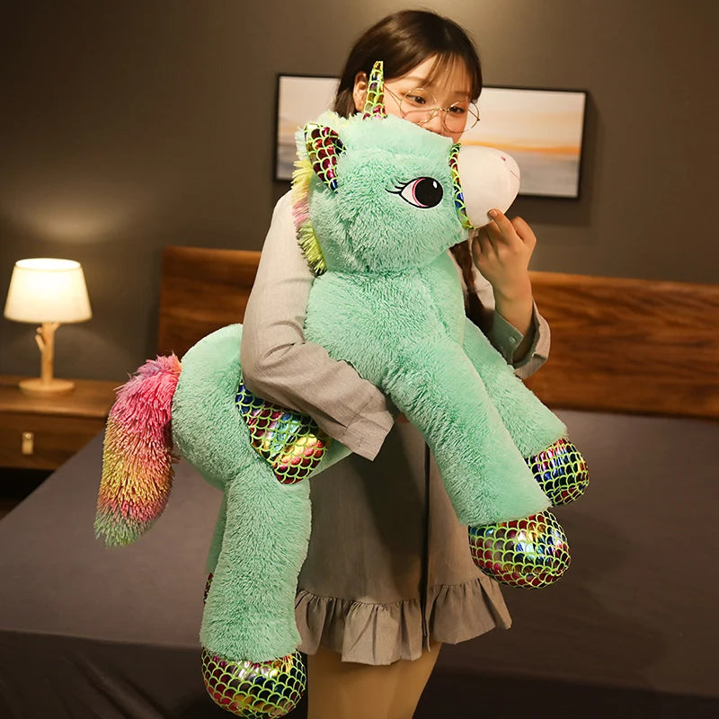 High Quality 90 - 120CM Horse Plush Toys / Stuffed Animal Horsey Gifts