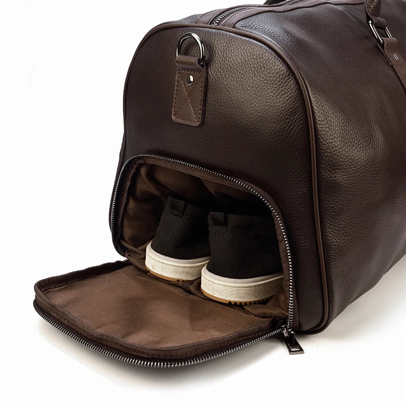 Luxury Genuine cow Leather Equipment Travel Bag - Ghoddosh 