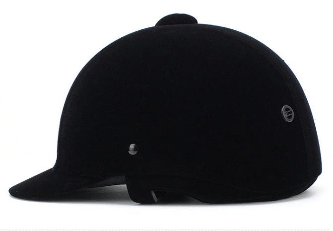 Black riding helmet with a silver stripe on a white background 
@ ghoddosh.com