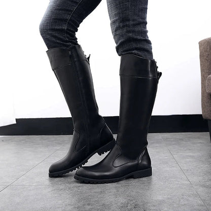 Men Horse Riding Boots  / Microfiber Leather Equestrian  Boots @ ghoddosh.com