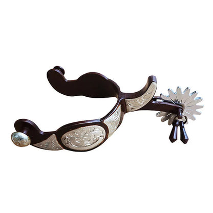 2pcs Horse Riding Bronzed Western Style Spurs with Leather Belt . Ghoddosh