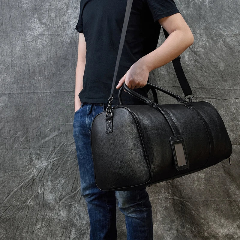 Luxury Genuine cow Leather Equipment Travel Bag - Ghoddosh 