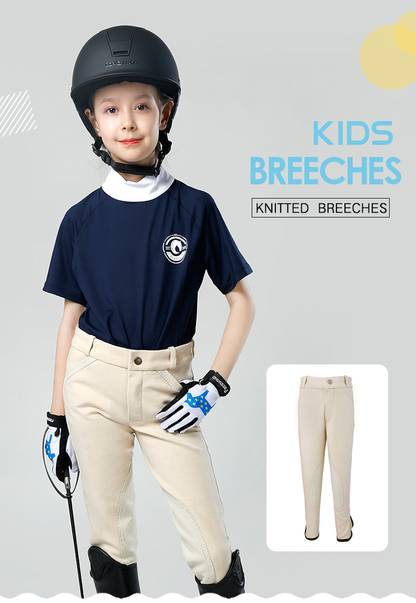 Children’s Stretch Riding Breeches – Soft, Breathable Equestrian Pants for Kids - Ghoddosh