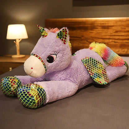 High Quality 90 - 120CM Horse Plush Toys / Stuffed Animal Horsey Gifts
