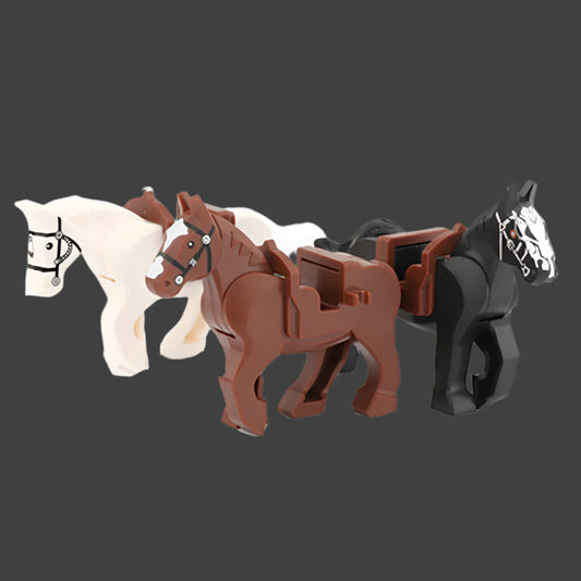 Horse Widened Saddle Armor compatible With Soldiers Figures Castle Battlefield Scene Accessories Toys