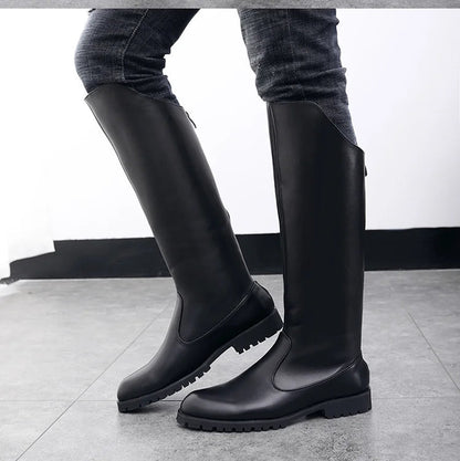 Men Horse Riding Boots  / Microfiber Leather Equestrian  Boots @ ghoddosh.com