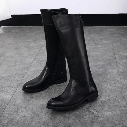Men Horse Riding Boots  / Microfiber Leather Equestrian  Boots @ ghoddosh.com