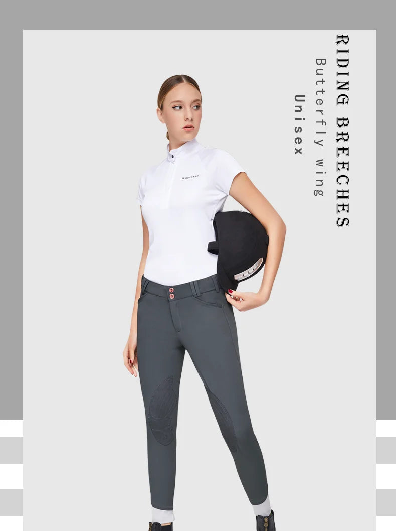Unisex Riding Breeches, Butterfly Wing Design, High Elasticity, Breathable Fabric, Ghoddosh 