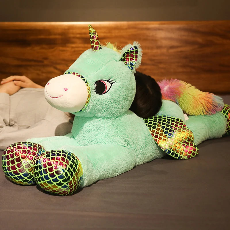 High Quality 90 - 120CM Horse Plush Toys / Stuffed Animal Horsey Gifts